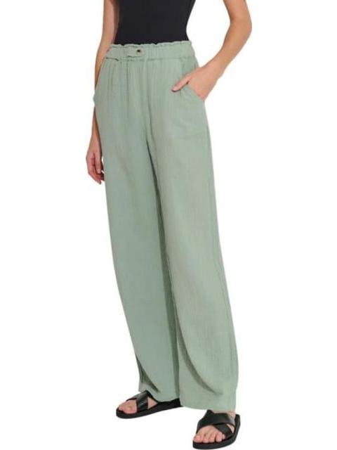 PANTALON DE LINO VERDE HOLLY LAND