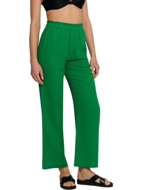 PANTALON DE LINO VERDE HOLLY LAND