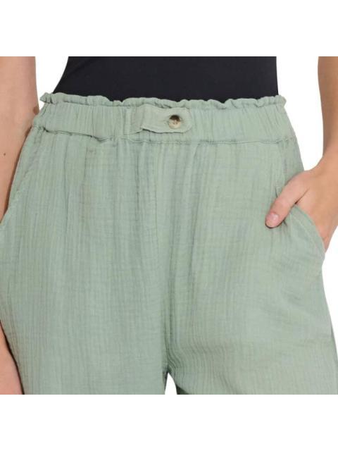 PANTALON DE LINO VERDE HOLLY LAND