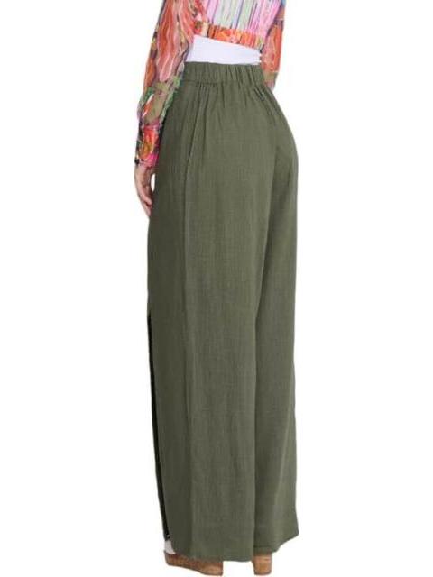 PANTALON DE LINO VERDE OLIVO HOLLY LAND