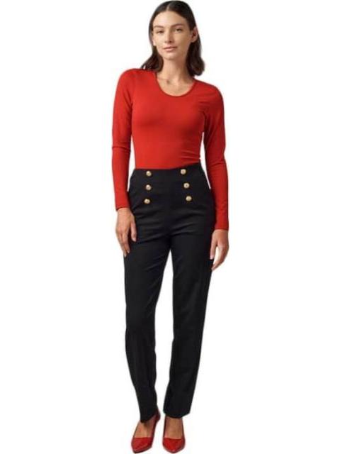 PANTALON DE VESTIR CINTURA ALTA NEGRO HOLLY LAND