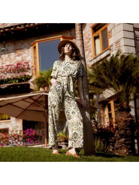 PANTALON ESTAMPADO VERDE OLIVO HOLLY LAND