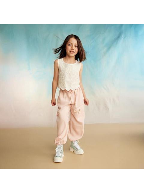 PANTALON LINO ROSA HOLLY LAND KIDS