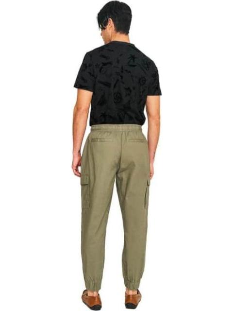 PANTALON LINO VERDE OLIVO NEXT CO