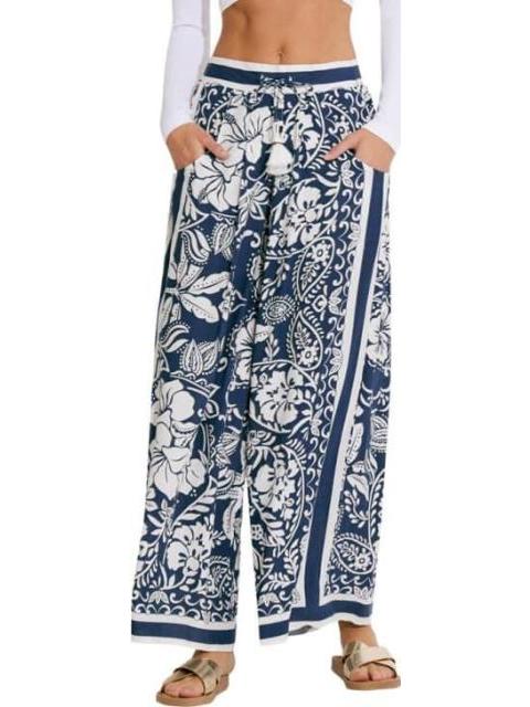 PANTALON PIERNA ANCHA AZUL HOLLY LAND
