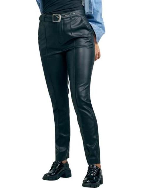 PANTALON RECTO CINTURA ALTA NEGRO HOLLY LAND