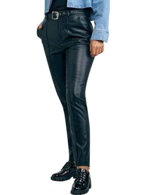 PANTALON RECTO CINTURA ALTA NEGRO HOLLY LAND