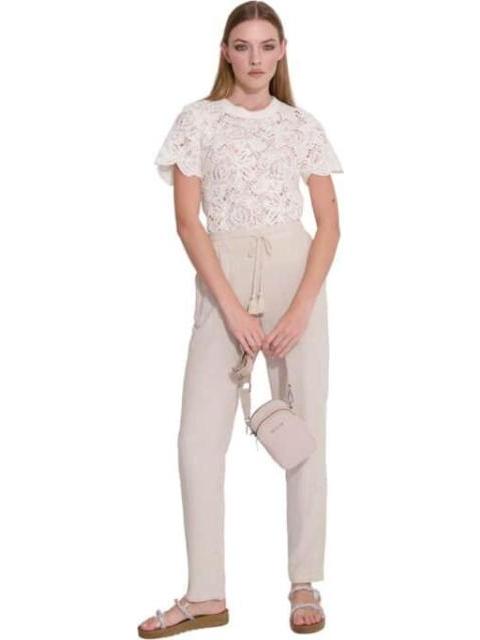 PANTALON RECTO DE LINO BEIGE HOLLY LAND