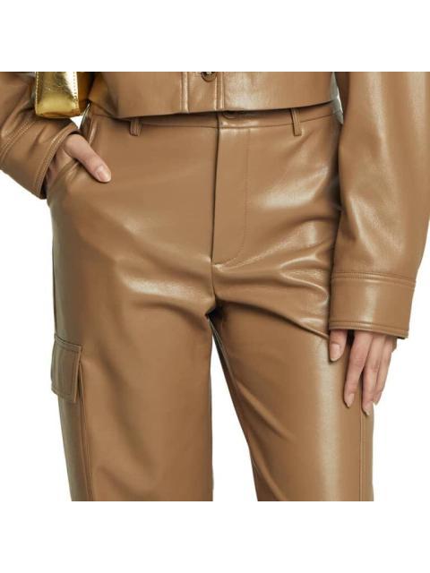 PANTALON RECTO PIEL VEGANA BEIGE/HUESO HOLLY LAND