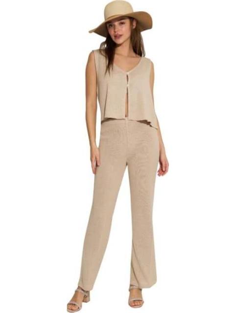 PANTALON TEJIDO CORTE RECTO BEIGE HOLLY LAND