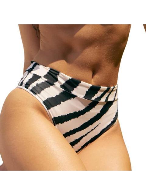 PANTI DE BIKINI CONTROL DE ABDOMEN BLANCO/NEGRO HOLLY LAND