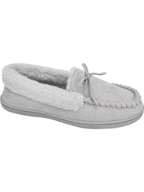 PANTUFLA CON MOÑO GRIS SHOSH CONFORT