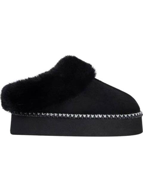 PANTUFLA CON PLATAFORMA PELUCHE NEGRO LOVE TO LOUNGE