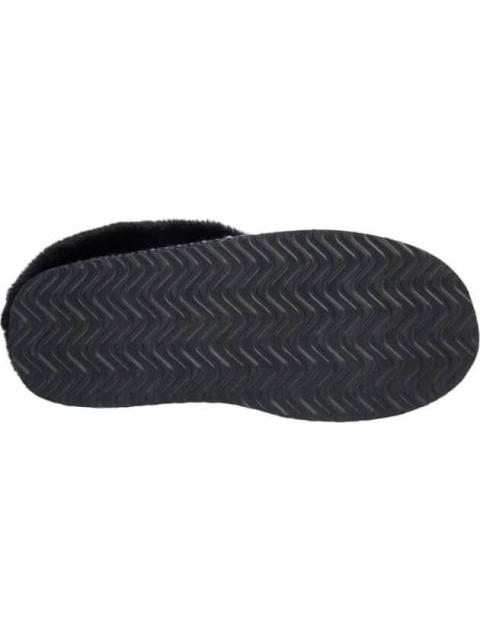 PANTUFLA CON PLATAFORMA PELUCHE NEGRO LOVE TO LOUNGE