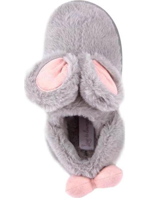 PANTUFLA CONEJO PELUCHE GRIS LOVE TO LOUNGE