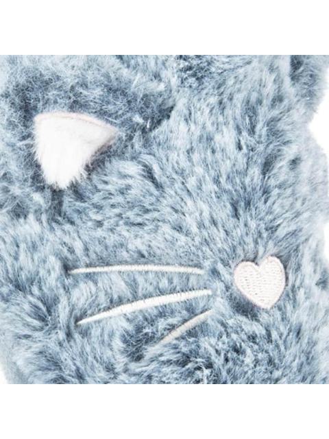 PANTUFLA GATO PELUCHE GRIS LOVE TO LOUNGE