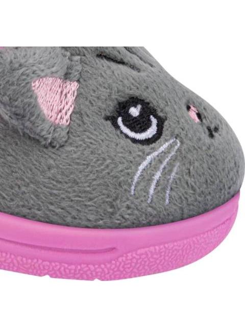 PANTUFLA GATO VELCRO GRIS VIVIS SHOES KIDS
