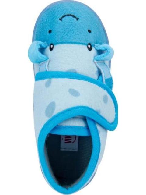 PANTUFLA JIRAFA VELCRO AZUL VIVIS SHOES KIDS