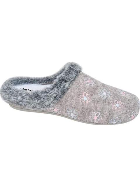 PANTUFLA PAÑO GRIS SHOSH CONFORT