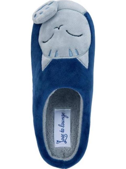 PANTUFLA GATO AZUL LOVE TO LOUNGE