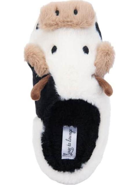 PANTUFLA VACA BLANCO/NEGRO LOVE TO LOUNGE