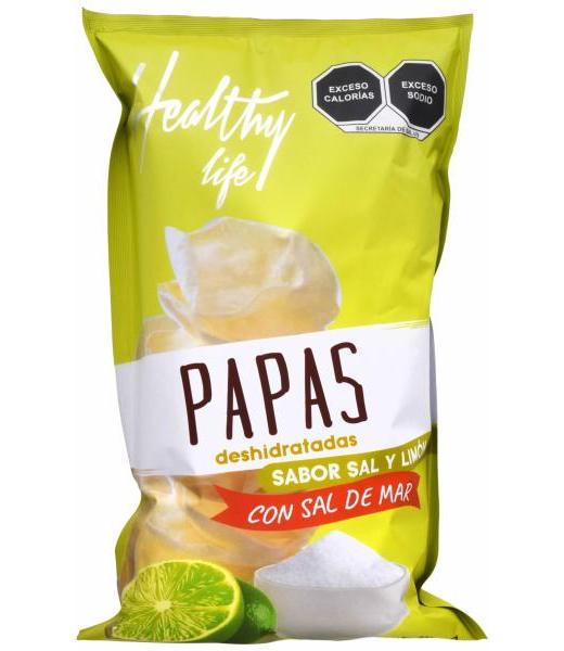 PAPAS DESHIDRATADAS SAL Y LIMON 80 G HEALTHY LIFE