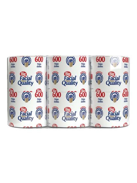 PAPEL HIGIENICO BIG QLTY 600 HOJAS 6 ROLLOS