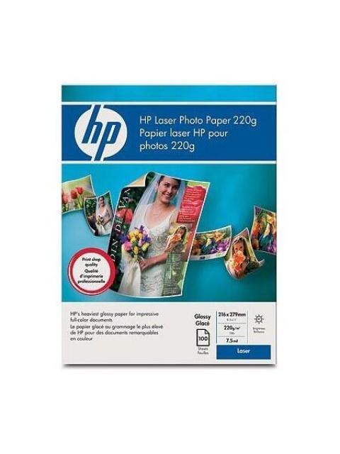 PAPEL HP FOTO LASER COLOR - CARTA - 215.90 MM X 279.40 MM - GLOSSY - 100 HOJAS - BLANCO