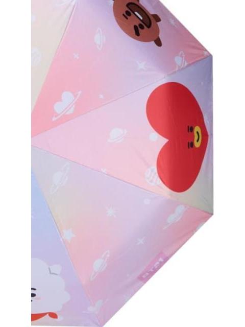 PARAGUAS PORTATIL BT21 ROSA BT21