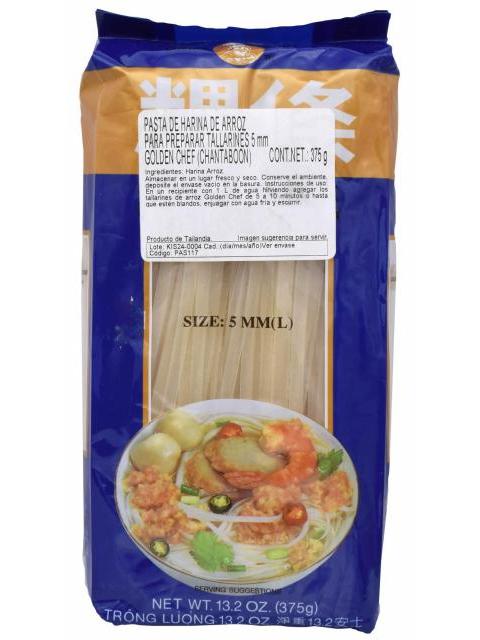 PASTA HARINA DE ARROZ CHANTABOON 5MM 375 G GOLDEN CHEF