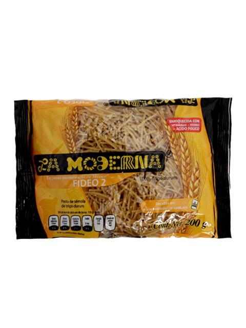 PASTA PARA SOPA LA MODERNA FIDEO #2 200 GRAMOS
