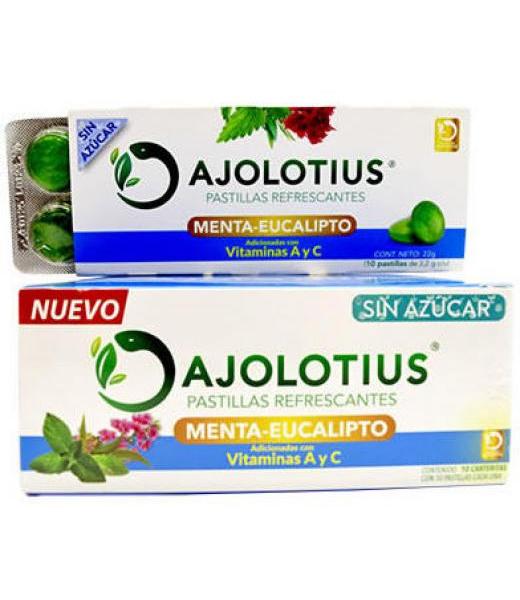 PASTILLAS REFRESCANTES MENTA EUCALIPTO 22 G AJOLOTIUS P 10