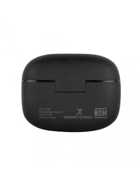 PERFECT CHOICE AUDIFONOS INTRAURICULARES CON MICROFONO INTUNE INALAMBRICO BLUETOOTH USB-C NEGRO