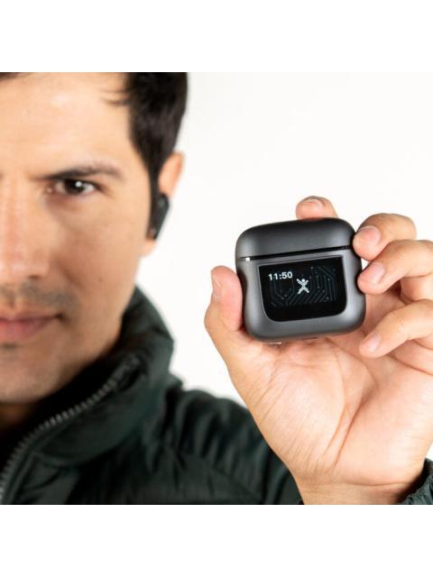 PERFECT CHOICE AUDIFONOS INTRAURICULARES CON MICROFONO SONOR INALAMBRICO BLUETOOTH NEGRO