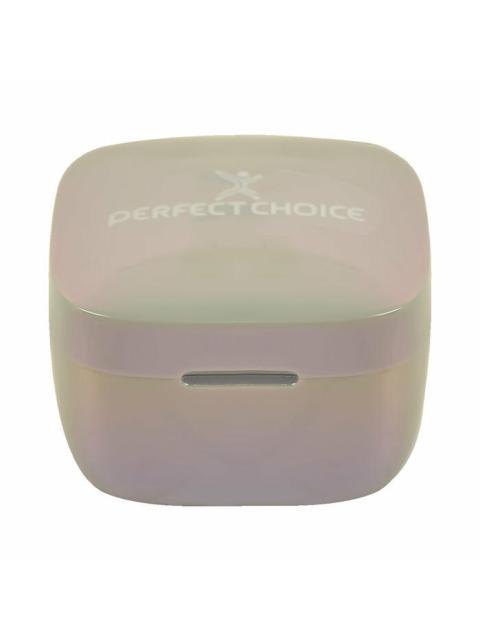 PERFECT CHOICE AUDIFONOS INTRAURICULARES CON MICROFONO TWS MINI PEARL INALAMBRICO BLUETOOTH USB-C GRIS