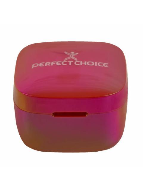 PERFECT CHOICE AUDIFONOS INTRAURICULARES CON MICROFONO TWS MINI PEARL INALAMBRICO BLUETOOTH USB-C ROJO