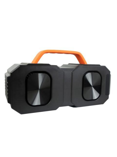 PERFECT CHOICE BOCINA PORTATIL GOLIAT BLUETOOTH INALAMBRICO 50W RMS NEGRO-NARANJA - RESISTENTE AL AGUA