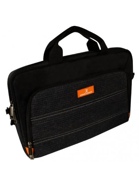 PERFECT CHOICE PORTAFOLIO DE POLIESTER GLITCH PARA LAPTOP 15.6 NEGRO