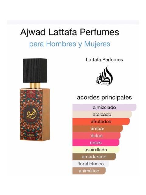 PERFUME AJWAD DE LATTAFA UNISEX 60ML EDP