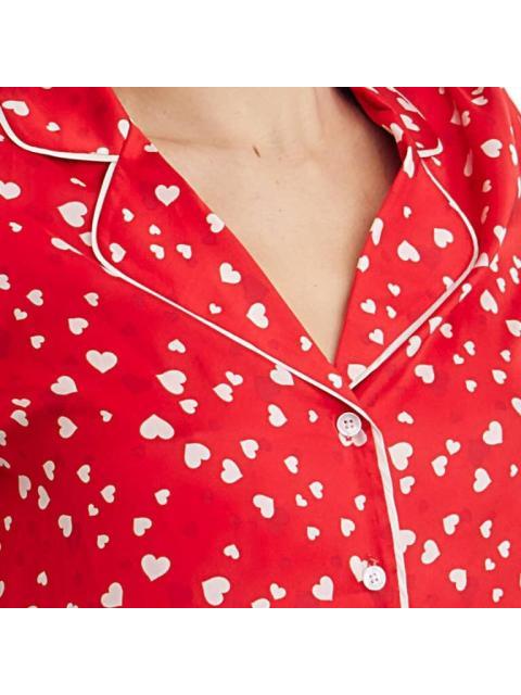 PIJAMA CAMISA Y SHORT ROJO LOVE TO LOUNGE