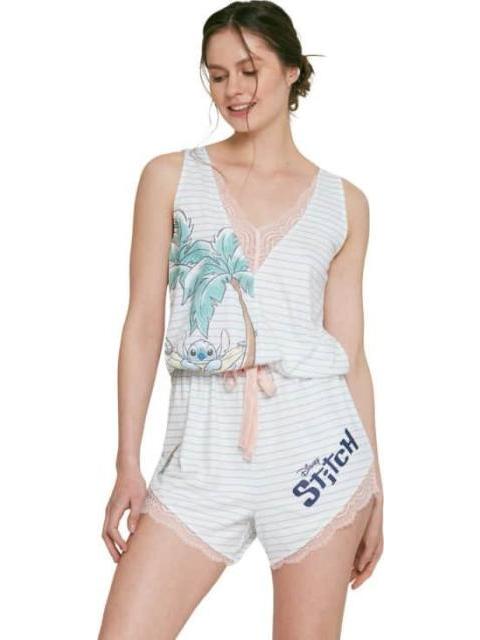 PIJAMA HOT PANTS DAMA DAMA MARFIL DISNEY