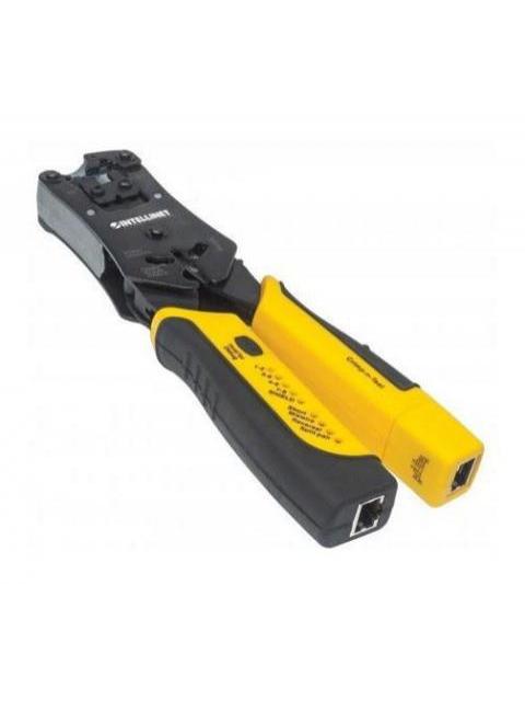 INTELLINET PINZA CRIMPEADORA 780124 RJ-11-RJ-12-RJ-22-RJ-45 NEGRO-AMARILLO