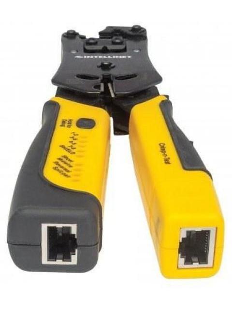 INTELLINET PINZA CRIMPEADORA 780124 RJ-11-RJ-12-RJ-22-RJ-45 NEGRO-AMARILLO