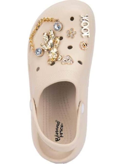 SANDALIA ZUECO BEIGE BANANA PRICE