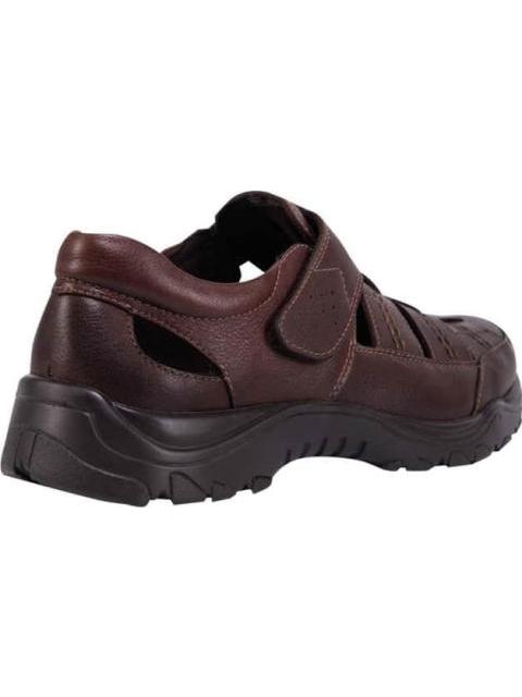 SANDALIA CASUAL AJUSTE CON VELCRO CAFE CALZADO PAZSTOR