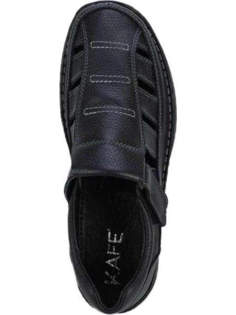 SANDALIA CASUAL TEJIDO A MANO NEGRO KAFE