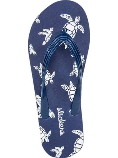 SANDALIA PLAYA Y BAÑO PATA DE GALLO AZUL MARINO SLICKERS