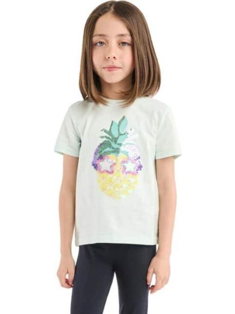 PLAYERA APLICACIONES AZUL MENTA HOLLY LAND KIDS