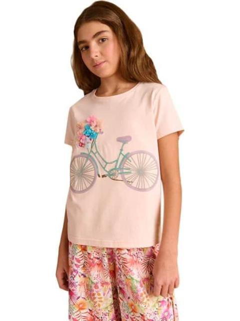 PLAYERA APLICACIONES CORAL HOLLY LAND KIDS