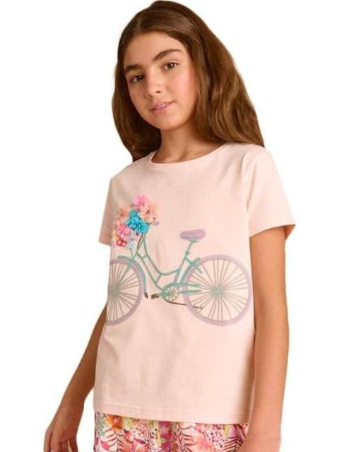 PLAYERA APLICACIONES CORAL HOLLY LAND KIDS